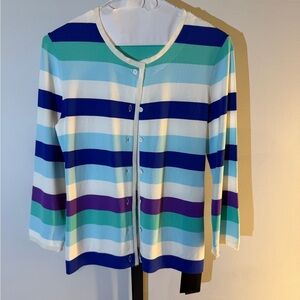 Marc Cain Multicolor Striped Cardigan